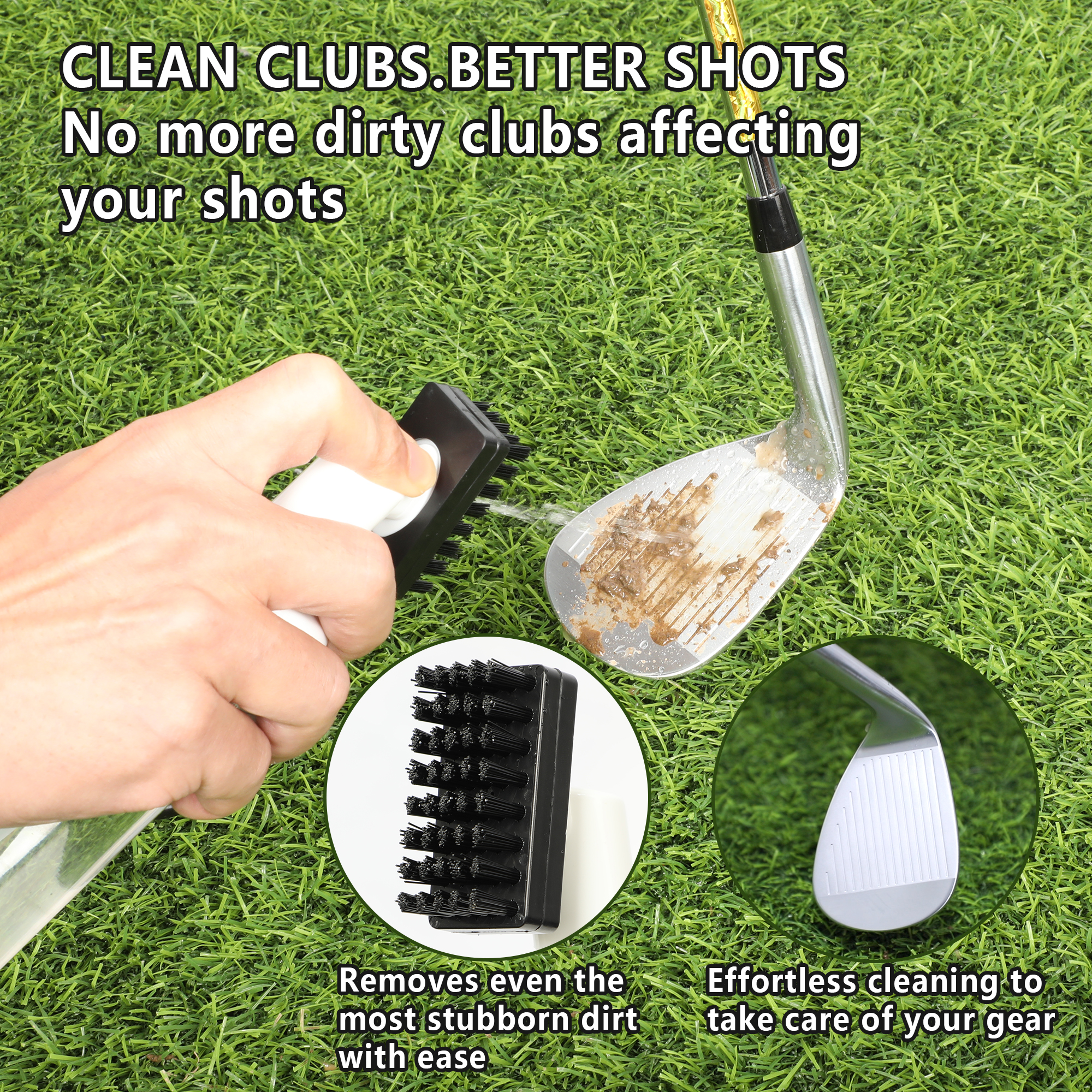 Golf Club Cleaner Brush Spray  – обзор и цена Golf Equipment Rental